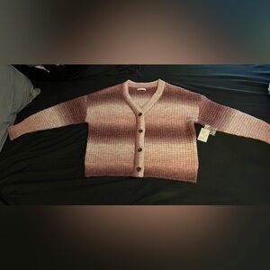 Women’s Sonoma Ombré The Super Soft Cardigan waffle knit button down NWT in 0X